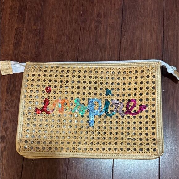 “INSPIRE” Rainbow Sequin Clutch - NEW Woven Clutch with Multicolor Accents - Picture 1 of 6